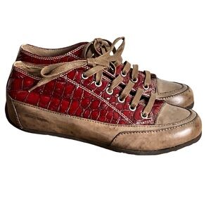 Women's Red and Brown Sneakers